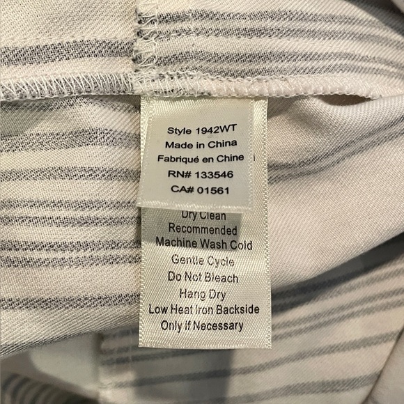 Ecru Brand Berber Stripe Silk & Cotton Pants Women’s Small - Picture 4 of 5